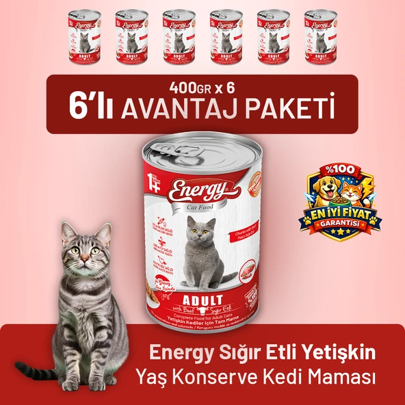 Sığır Etli Yetişkin Yaş Kedi Maması 400 g - 6 Adet ürün görseli 1