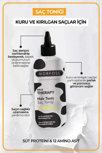 MORFOSE SAÇ TONİĞİ 300ML MİLK THERAPY - Resim 2