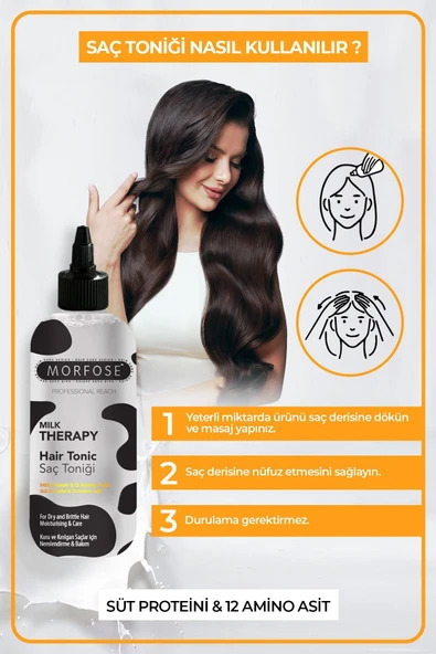 MORFOSE SAÇ TONİĞİ 300ML MİLK THERAPY - Resim 3