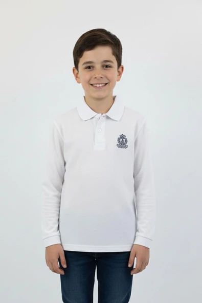 Polo Yaka Basic Erkek Çocuk Sweatshirt ürün görseli 1