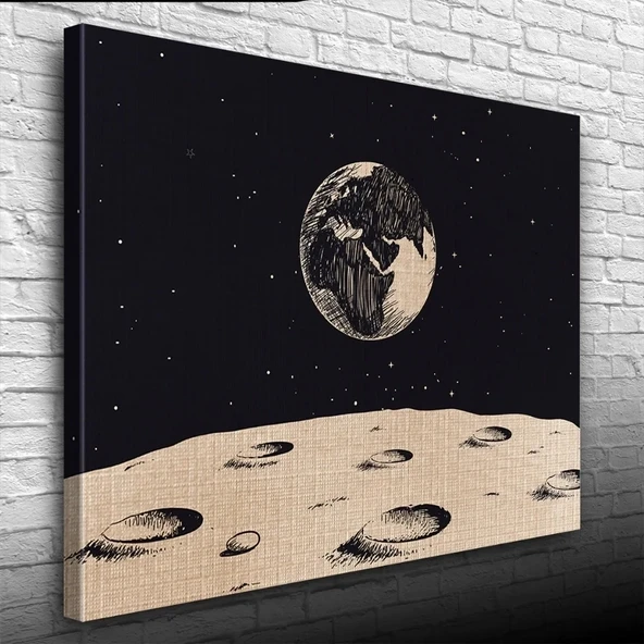 Aydan Dünyanın Görünüşü Kanvas Tablo 50 x 70 ürün görseli 1