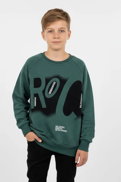 Baskılı Erkek Çocuk Sweatshirt - Resim 3