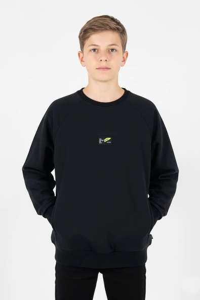 Kanguru Cepli Baskılı Detaylı Erkek Çocuk Sweatshirt ürün görseli 1