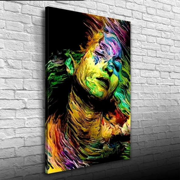 Dekoratif , Soyut , Renkli Kadın Tasvirli  Kanvas Tablo 50 x 70 ürün görseli 1