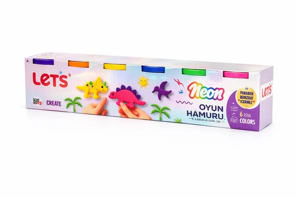 LETS 6 RENK NEON OYUN HAMURU 660 G - Resim 2