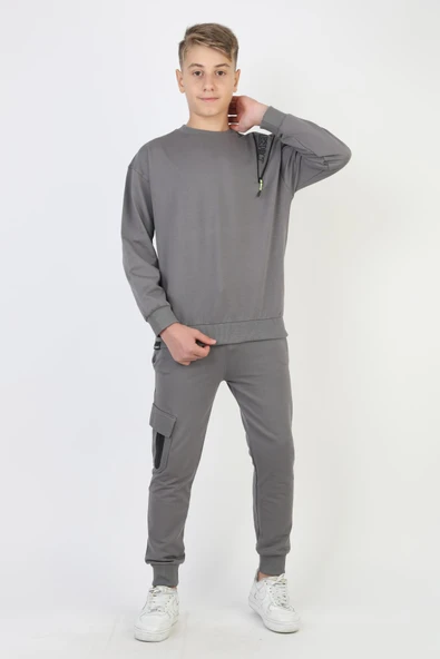 Mevsimlik Respect Baskılı 2 İplik %100 Pamuk 2 İplik Uzun Kollu Erkek Çocuk Sweatshirt ürün görseli 1