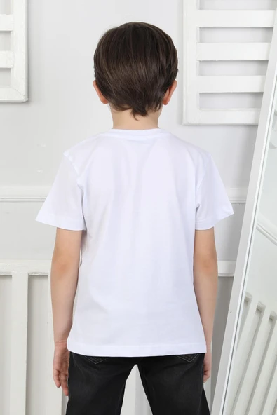 Düz Erkek Çocuk Tişört - Resim 5