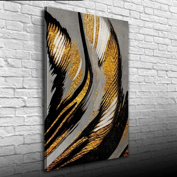 Gri ve Altın Rengi Dekoratif Kanvas Tablo 50 x 70 ürün görseli 1