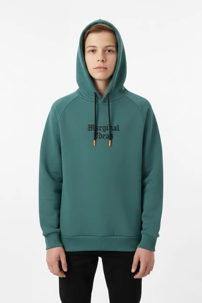 Kapşonlu Baskılı Erkek Çocuk Sweatshirt - Resim 2