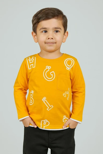 Harf Baskılı Mevsimlik Erkek Çocuk Sweatshirt ürün görseli 1