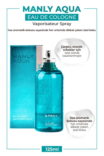 MORFOSE MANLY 125ML AQUA - Resim 2