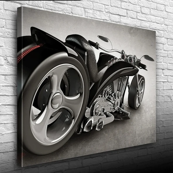Siyah Concept Motosiklet Kanvas Tablo 50 x 70 ürün görseli 1