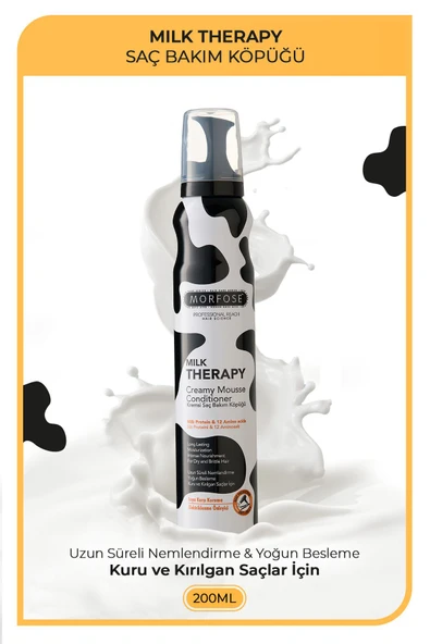 MORFOSE SAÇ KÖPÜĞÜ 200ML MİLK THERAPY - Resim 2