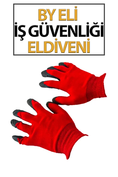 İş Eldiveni By Eli Soft (Kırmızı-Siyah) - Resim 3
