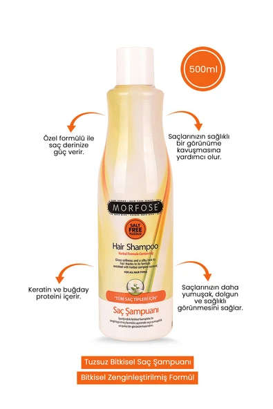 MORFOSE ŞAMPUAN 500ML TUZSUZ - Resim 2