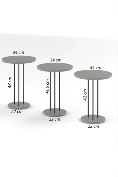 Zigon Sehpa Terra Gold Krem - Resim 5