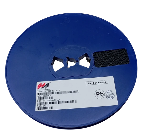 3000 Adet BZT52C22-T1-LF Smd Zener Diyot SOD-123 22V 0.5W 500mW ±5% ürün görseli 1