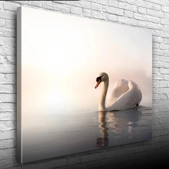 Göldeki Kuğu Kanvas Tablo 50 x 70 ürün görseli 1