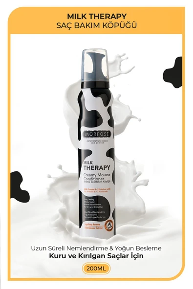 MORFOSE SAÇ KÖPÜĞÜ 200ML MİLK THERAPY - Resim 6