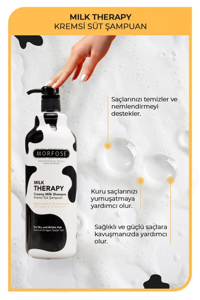 MORFOSE ŞAMPUAN 1000ML MİLK THERAPY - Resim 2