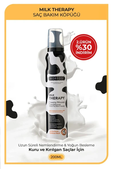 MORFOSE SAÇ KÖPÜĞÜ 200ML MİLK THERAPY - Resim 5
