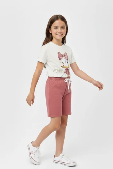 Daisy Baskı Kız Çocuk Şortlu Takım ürün görseli 1