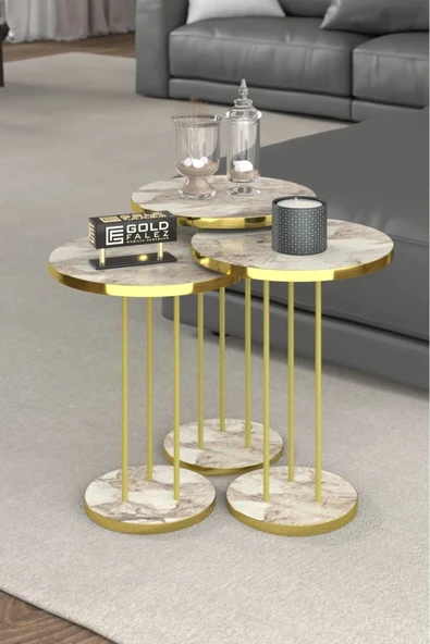 Zigon Sehpa Terra Gold Efes - Resim 2