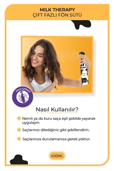 MORFOSE FÖN SUYU 400ML MİLK THERAPY - Resim 4