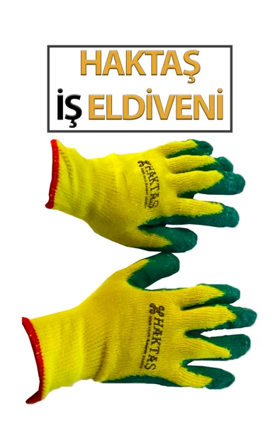 İş Eldiveni (Sarı-Yeşil) - Resim 2