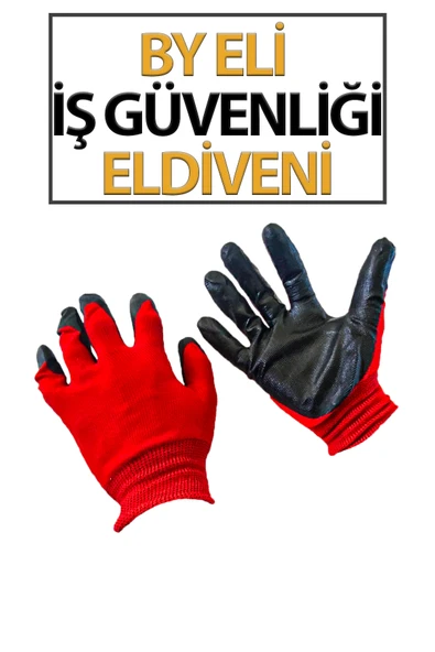 İş Eldiveni By Eli Soft (Kırmızı-Siyah) ürün görseli 1