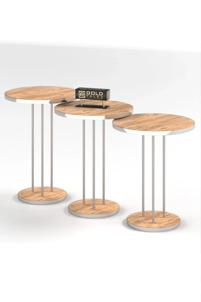 Zigon Sehpa Terra Gümüş Ceviz - Resim 3