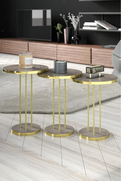 ZİGON SEHPA TERRA GOLD GORDİON ürün görseli 1