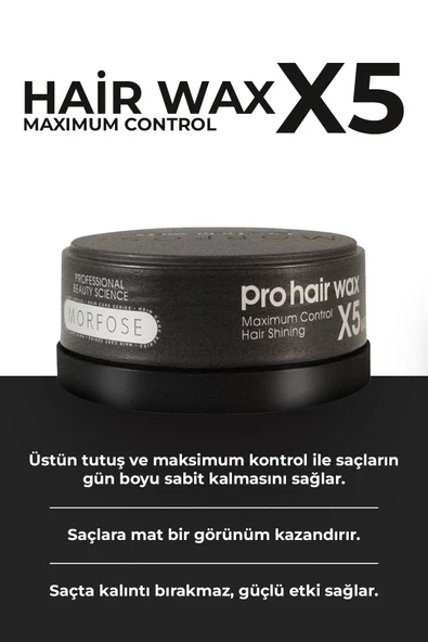 MORFOSE WAX 150ML PRO HAİR SİYAH ürün görseli 1