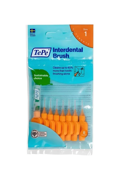 Tepe Arayüz Fırçası Turuncu 0,45 mm 8li ürün görseli 1