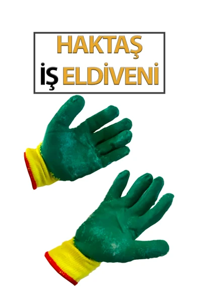 İş Eldiveni (Sarı-Yeşil) - Resim 3