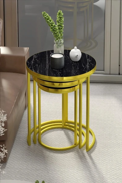 ZİGON SEHPA C LÜX GOLD BENDİR - Resim 3