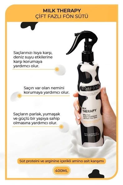 MORFOSE FÖN SUYU 400ML MİLK THERAPY - Resim 3