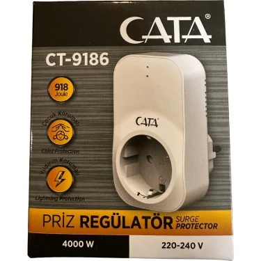 CATA CT-9186 Akım Korumalı Tekli Topraklı Priz ürün görseli 1