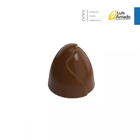 Polikarbon Oval Pralin Çikolata Kalıbı 15,3 gr | Cm-3437 ürün görseli 1