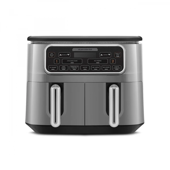 Karaca Air Pro Cook Duo Ev Yemeği XXXL Airfryer Cool Gray 8L ürün görseli 1