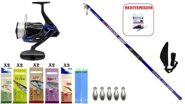 Remixon Strong 4.20m 100-250gr & Okuma Fin Chaser Blue 6000 SURF SETİ ürün görseli 1