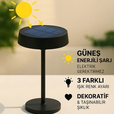 Cata Ct-8450 Dubai Solar Şarjlı Masa Lambası ürün görseli 1