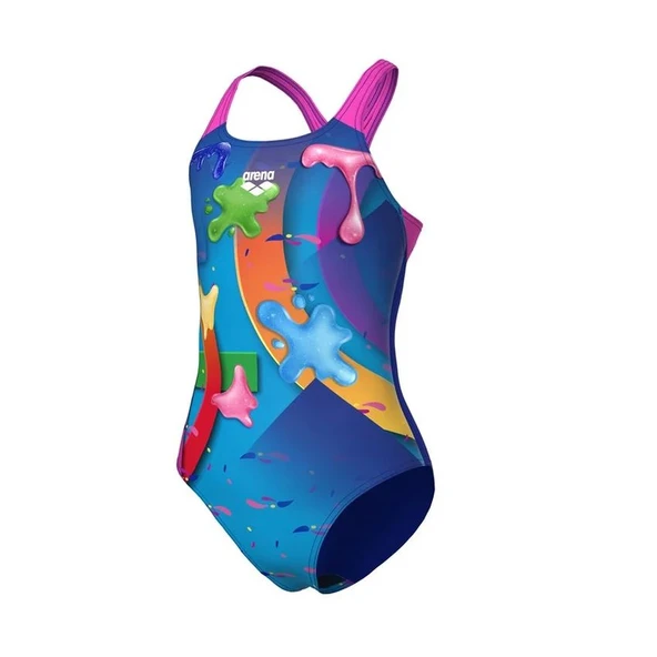 Arena Girl’s Swimsuit Swim Pro Back Blue Kız Çocuk Mayosu 010717889 ürün görseli 1