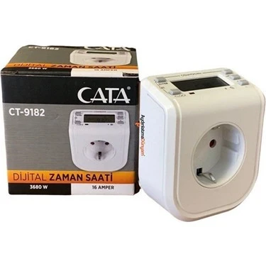 Cata CT-9182 Dijital Zaman Saati Zaman Ayarlı Priz 3680W Timer ürün görseli 1