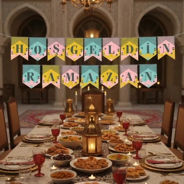 Ramazan Renkli Banner Süs - Hoşgeldin Ramazan ürün görseli 1
