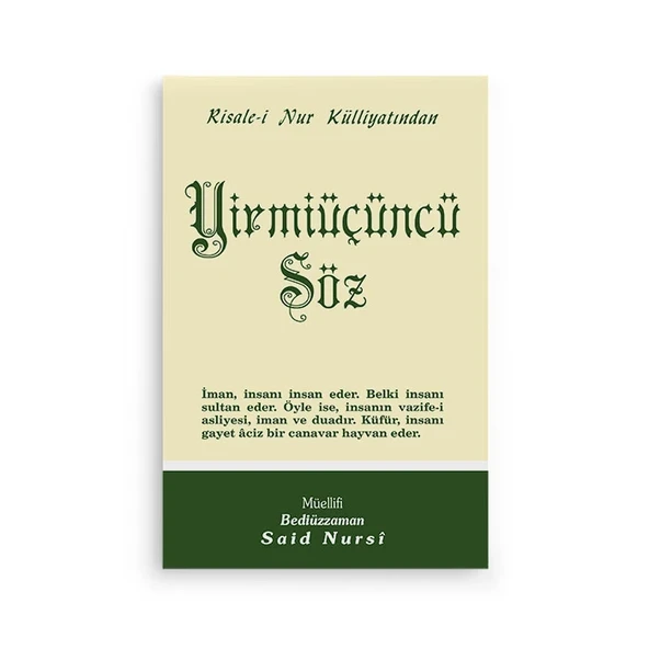 Yirmiüçüncü Söz Normal Boy (10x16) ürün görseli 1