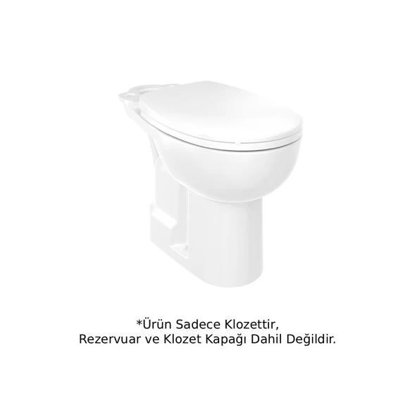 Creavit BD305 Alttan Çıkışlı Bedensel Engelli Klozet - Beyaz ürün görseli 1
