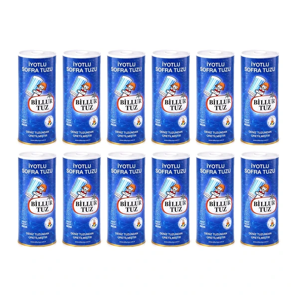 Billur Tuz 125 gr Tuzluklu Karton Piknik Boy x 12 Adet ürün görseli 1