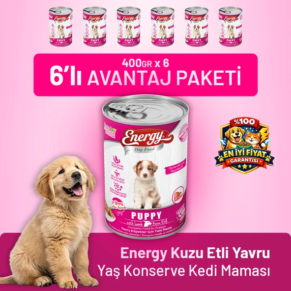Kuzu Etli Yavru Yaş Köpek Maması 400 g - 6 Adet ürün görseli 1