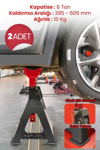 Gaptools 6 Ton Kriko Standı IGPT108 ürün görseli 1